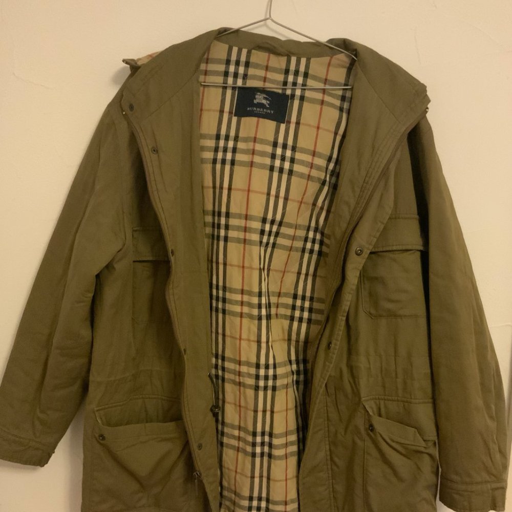 Burberry Mens Large Olive Coat
